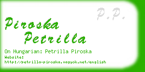 piroska petrilla business card